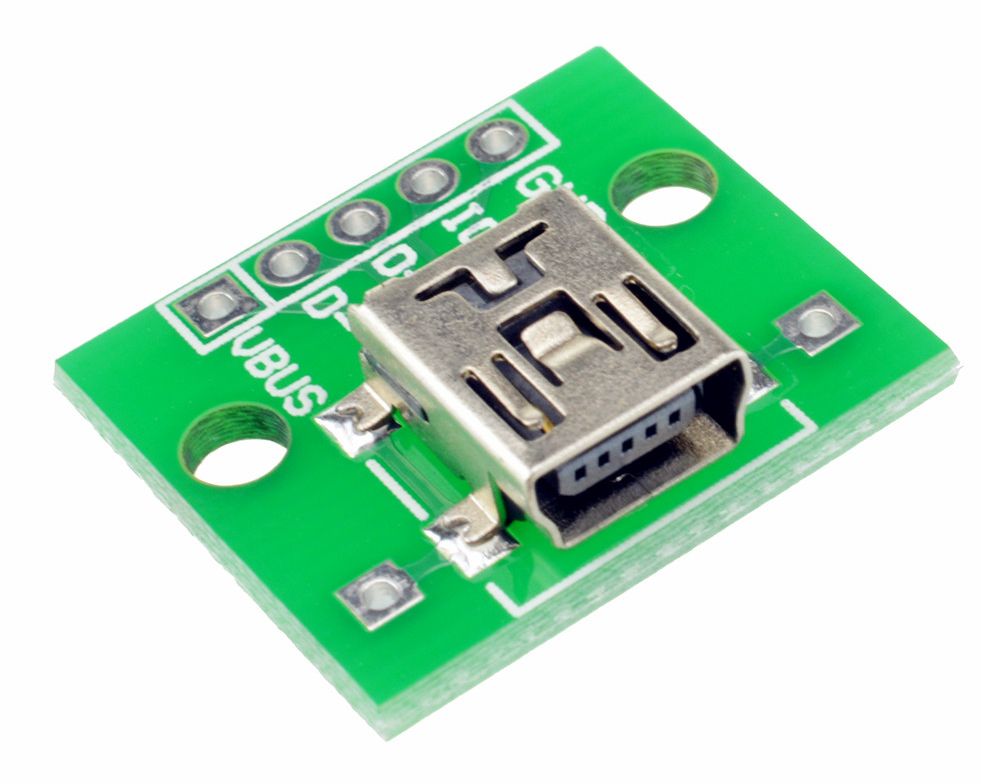 USB-mini female connector breakout module